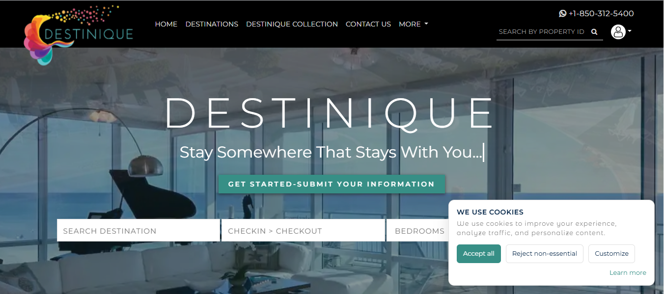 Destinique — Luxury travel advisor platform screenshot